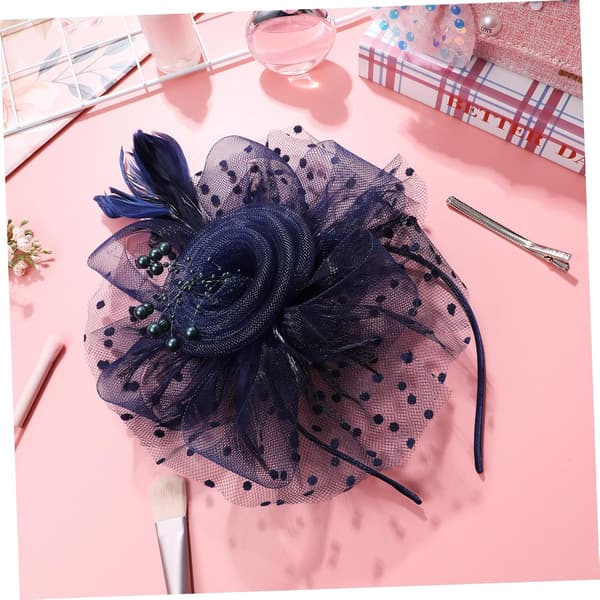 Hårnet Fascinator Hat til kvinder Bryllup Teaparty Lavet af net og bomuld