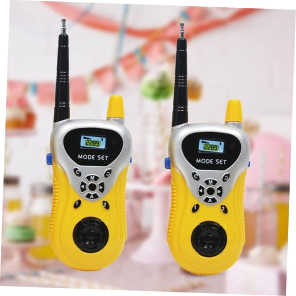 2 stk børnelegetøj walkie talkie legetøj minilegetøj samtaleanlæg legetøj børn minilegetøj børn trådløst samtaleanlæg gul forældre-barn barn