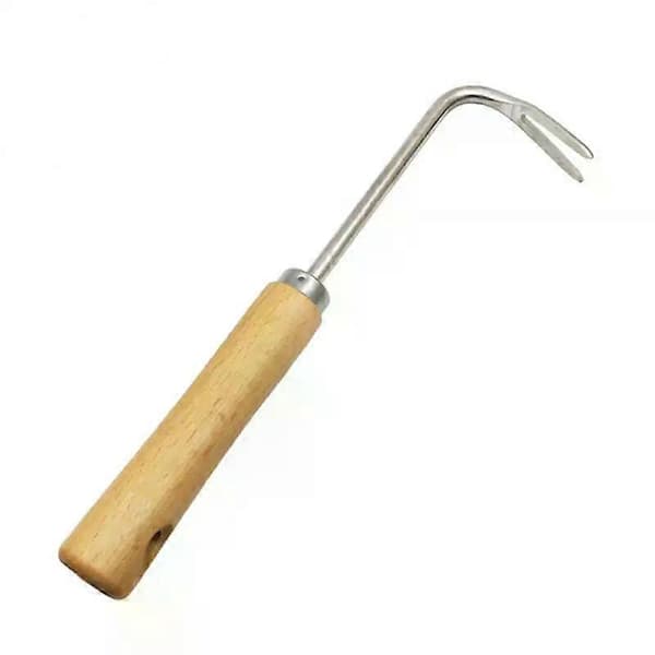 Wooden Handle Single-Claw Root Hook Efficient Weeding High-Quality Root Puller Garden Hand Tool Bonsai Loosening Hook Durable