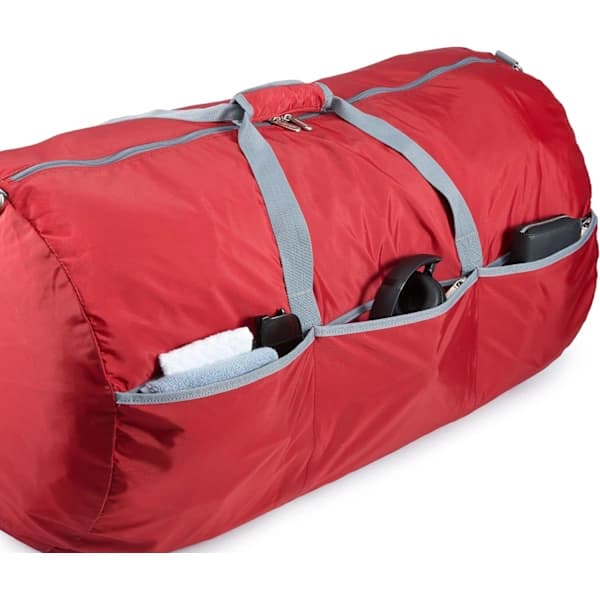 HA~Large Suitcase and Gym Bag, Top Loop Handle, Weekend Bag, Duffel Bag, 98L, Red