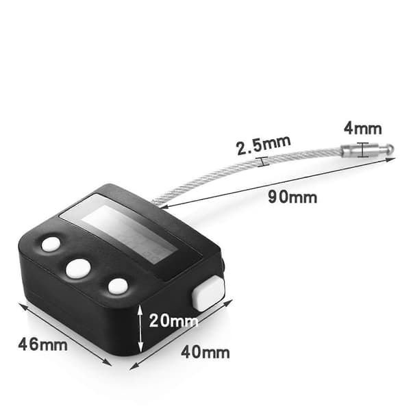 2x Electronic Timer Lock with Time Lock, Countdown Lock with USB Charging, 130kg Pull Force, Waterproof for Outdoor Use, 46x40x20mm, Black[ZHE]
