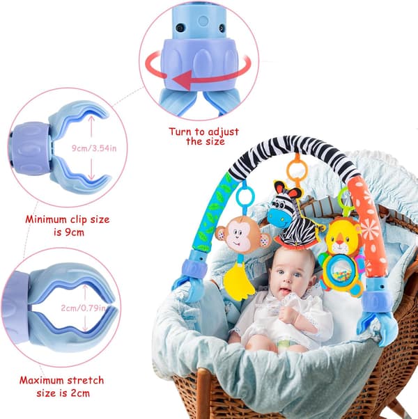 Baby Arch Toy Stroller - Clip-on Crib Activity Bar