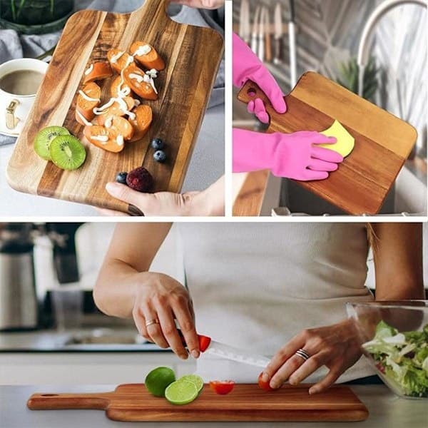 Wooden Cutting Board Solid Wood Chopping Board Pizza Steak Kitchen Tray