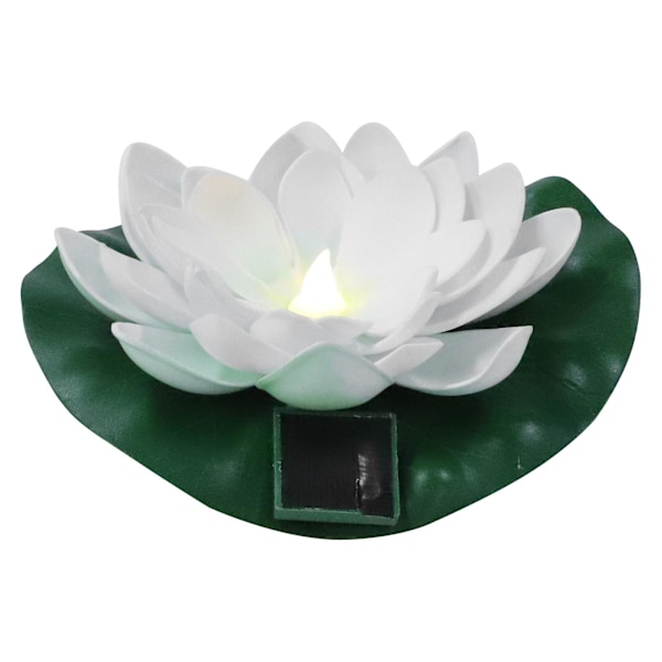 LED-poollampa Solcellsdrivna Utomhus Solcellslampor Solcellsflytande Poollampor Blomma Nattlampa Vit 17x17cm
