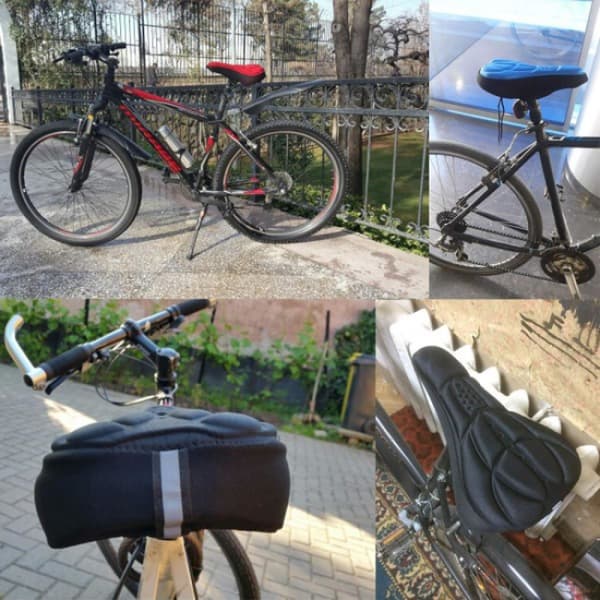 Musta pyöränsuoja / Pyörän satulasuoja - Pehmeä ja ergonominen