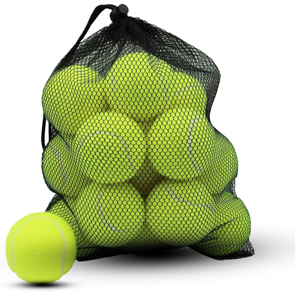 Tennisbolde, 18-pak trænings-tennisbolde Øvebolde med mesh-taske til nem transport, hunde-legebolde, pasform