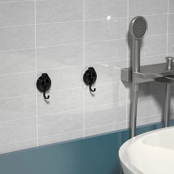 Shower Suction Cup Hook, Heavy Duty Vacuum Shower Hook, Suitable for Kitchen, Bathroom, Toilet