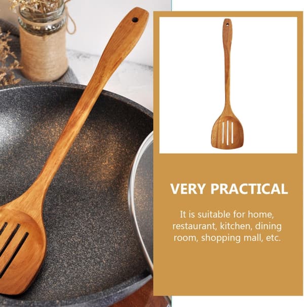 Træspatel, non-stick design og nem at rengøre