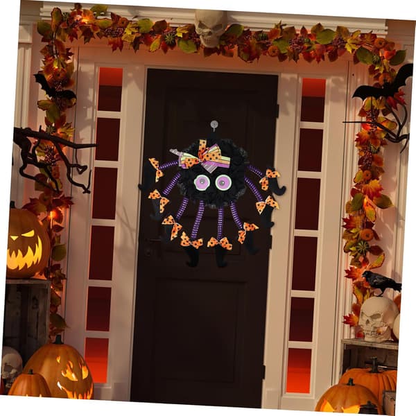 1 stk. Spindelvev Dørdekorasjon Blomsterkrans Halloween De