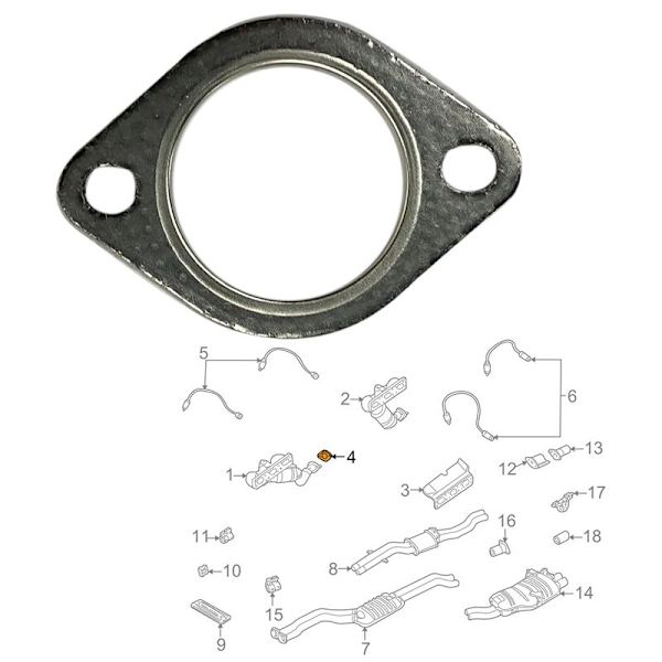 Exhaust Manifold Gasket for E36 E39 E46 E53 E70 E83 E85 18107502346 Set 2