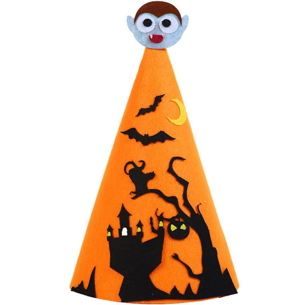 Interaktiiviset tee-se-itse terävä pitkä hattu käsintehdyt askartelut Halloween-lahjat lapsille TeensBat
