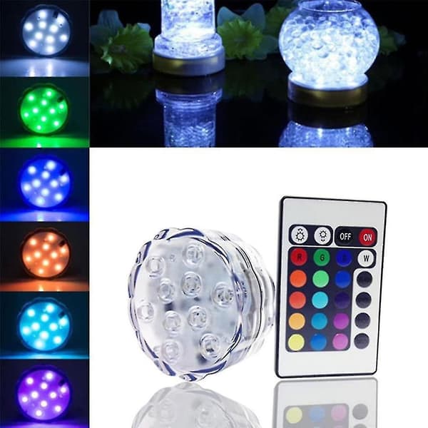 Undervands LED-lamper 10 LED IP68 Vandtætte Undervands LED-lamper
