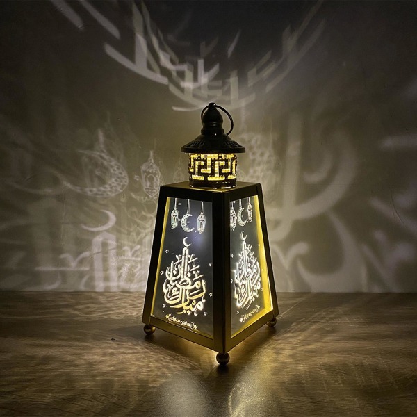 LVintage Arabic Lantern Party Led Lampe Mubarak DecorationL