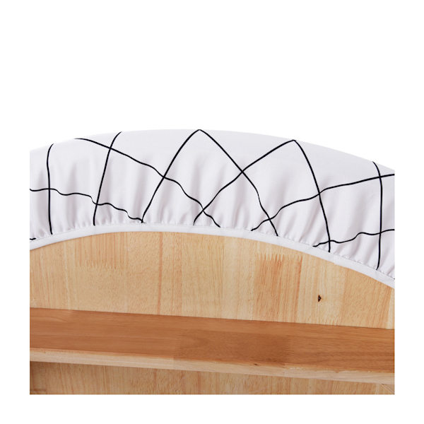 Rund duk, vanntett elastisk tilpasset borddekke for 120 cm bord, tørkbar bakside for piknik, camping, middag