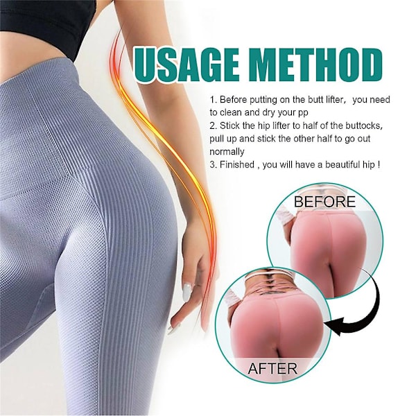 1/2 Pakk Bærbar Hip Lift Up Patch Rumpe Løfting Strammende Styrkende Forming Rumpe Patch 1 Pakk