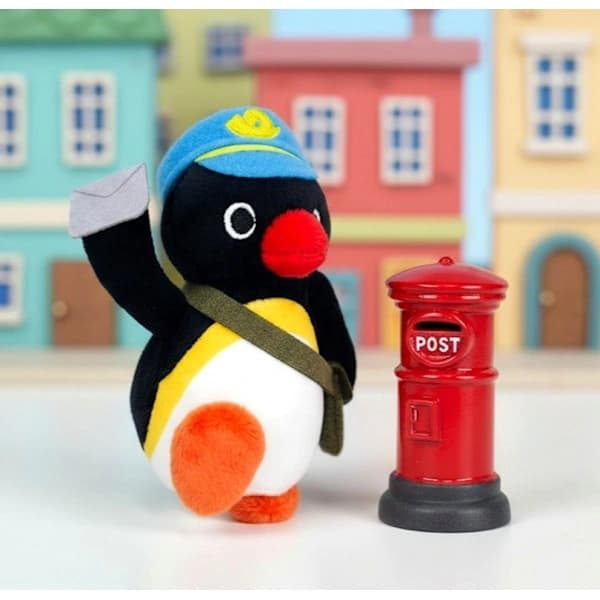 Pingu Postman Plys Task Charm Nøglering Nøglekæde Tilbehør Sød Pingvin