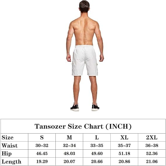 Men's Multi-Pocket Quick Dry Swim Trunks L