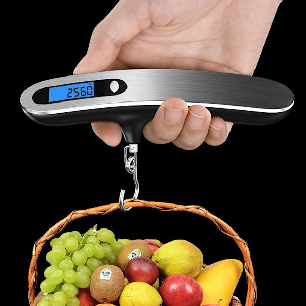 Digital Väskvåg, Bagagevåg 110lb/50kg Hög Precision Resevåg med LCD-Bakgrundsbelysning, Bärbar Bagagevåg, för Alla Behov
