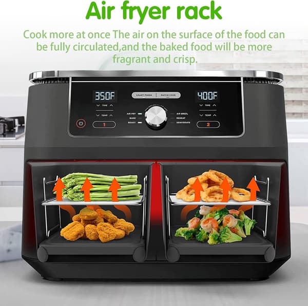 Tilbehør til Airfryer, Dobbelte Kurve, 304 Rustfrit Stål