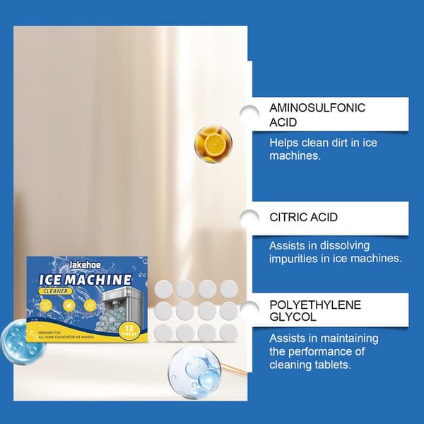 Descaling Tablets for Ice Makers and Refrigerators, 12 Count