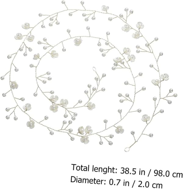 Bryllup Perleblomst Belte Brudesjal Håndlaget Trebladsblomst Midjebelte 100cm Gull