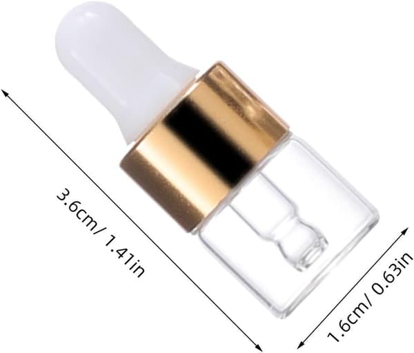 Glasdroppflaskor med läckagesäker försegling 25 st 1 ml Resevänlig liten provlock för eterisk olja och vätskeförvaring