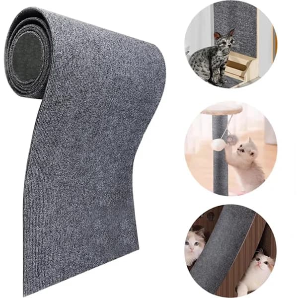 Kradsemåtte til katte, 40 cm x 2 m, Sofabeskytter til katte, Kradsebræt