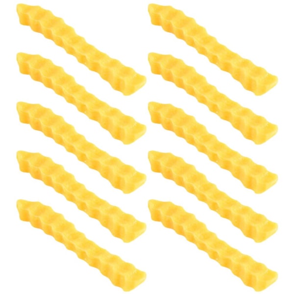 10 stk Kunstige Pommes Frites Simulering Falske Pommes Frites Mat Kunstige Pommes Frites Gul 8X1X1CM Yellow 8X1X1CM