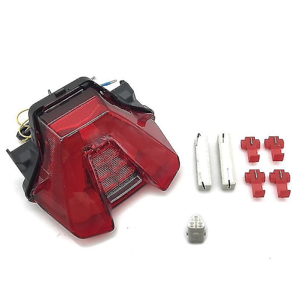 Motorsykkel LED Baklys Brems Bakre Blinklys Indikatorlampe Baklys Kompatibel Med MT-07 2021+ Rød