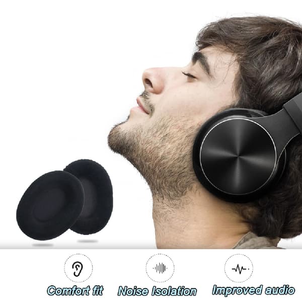 Øreputer for Kingston KHX-HSCP HyperX Cloud II Svart FlanellØreputer FlannelEarpads 22 FlannelEarpads 22