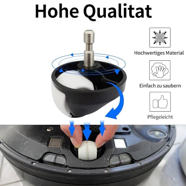 Replacement Front Wheel Complete, Compatible with All iRobot Roomba 500, 600, 700, 800, i7 Series Robot Vacuums, 2 Pack