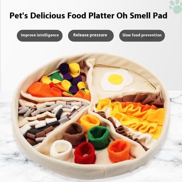 Interactive Pizza-Shaped Pet Snuffle Mat – A fun and stress-reducing toy for pets, perfect for mental stimulation and feeding.