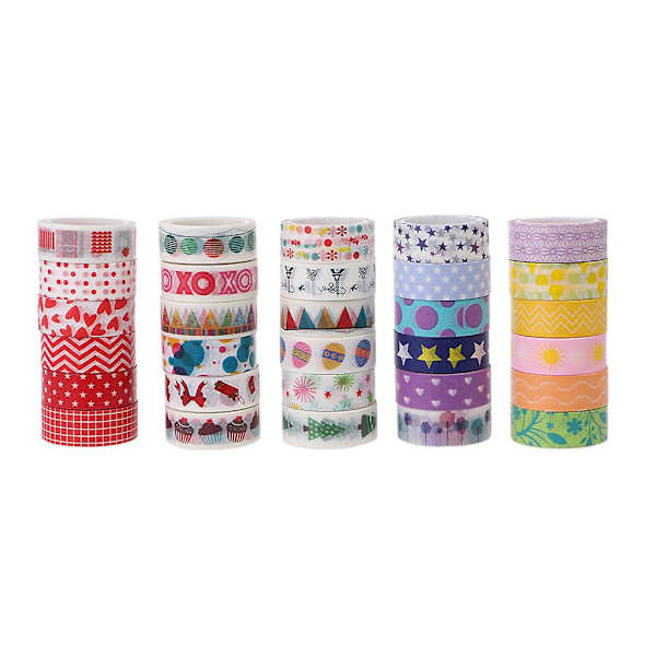 Jouluaiheinen Washi-teipin taidemaskointi kartio-tarrat DIY-romanttisia lehtiä varten