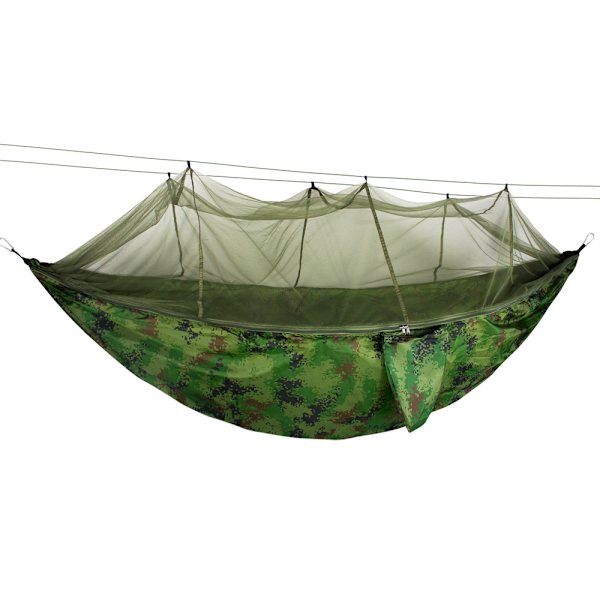 Camping Hængekøje med Myggenet, Enkelt & Dobbelt Træ Hængekøje Net, Letvægts Nylon Bærbar Hængekøje til Rygsækrejser