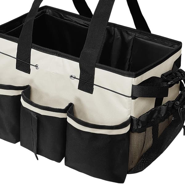Cleaning Organizer, Storage Container with Multiple Pockets and Handle, Cleaning Caddy