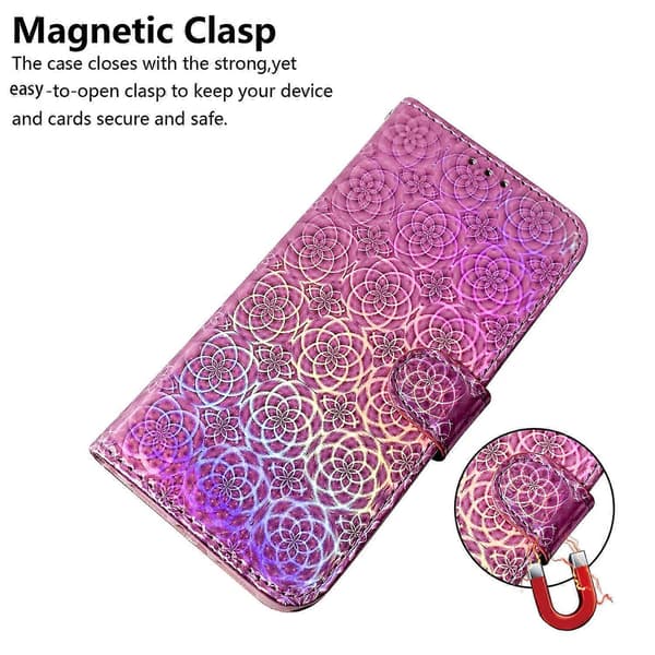 Färgglatt Läderfodral för iPhone 15