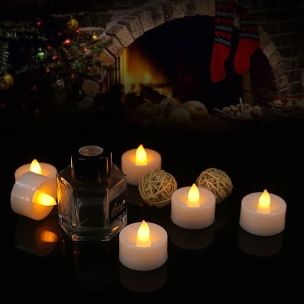 24 stk LED telys GUL Gul