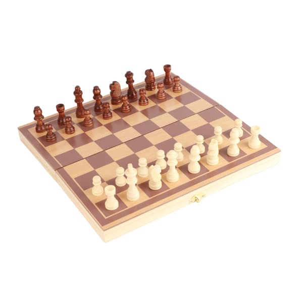 Foldable Wooden Chess Handmade Educational Chess Game With Foldable Board Indoor Outdoor