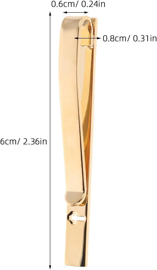 Guld Koppar Kors Slipsnål för Män Minimalistisk Formell Klädsel