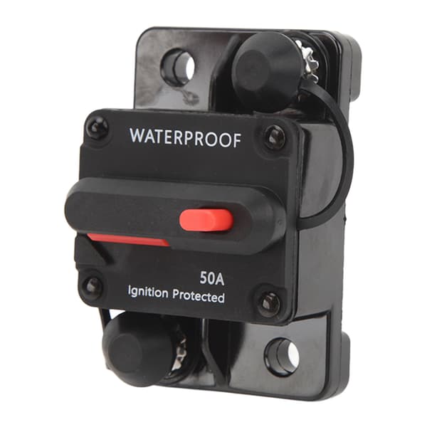 Car Stereo Switch 12V 50A Waterproof Manual Reset With Fuse For Stereo System