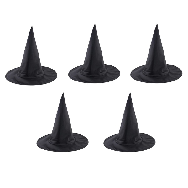 Halloween heksehat Magisk spidshat Sort Mystery Hat SuppliesSort