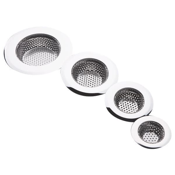 Drain Hair Catcher, 4-pack, Bathtub Drain Protector, Kitchen Sink