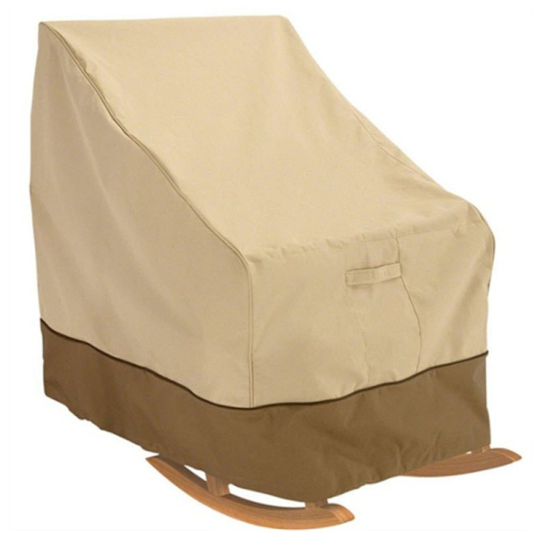 Beige 70x83x99cm Enkelsits Gungstolöverdrag Innergårdstol Dammskydd Trädgårdsmöbler Tillbehör
