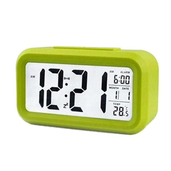 Elektrisk skrivbordsväckarklocka Elektronisk Alarm Digital Stor LED-Skärm Klocka Datum Tid Kalender Skrivbordsur