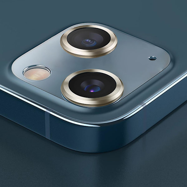 Kameraskydd i aluminiumlegering med härdat glas för iPhone 13 Mini/för I