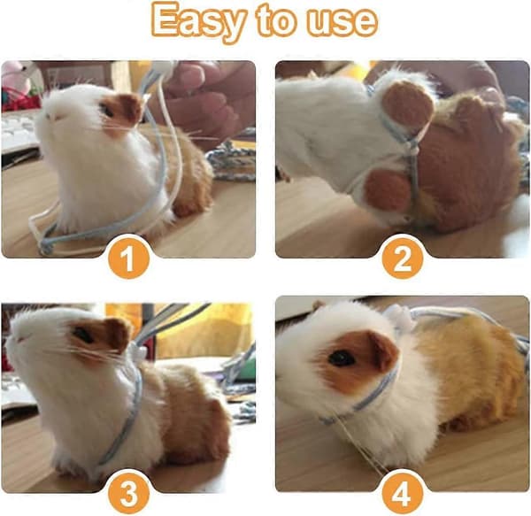 2-pak marsvinssele til hamster, nylon kæledyrssnor