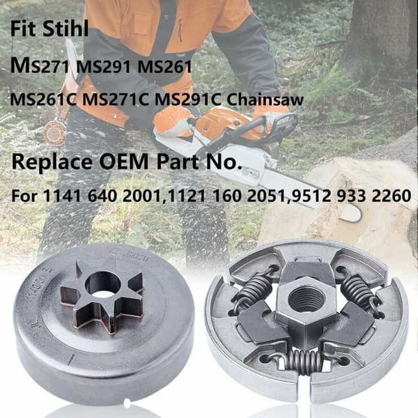 Kopplingstrommel .325 Kopplingstrommel Lager Kit for Stihl MS261 MS261C MS271 MS271C MS291 MS291C MS240 MS260 MS270 MS280 Motorsag Reservedeler