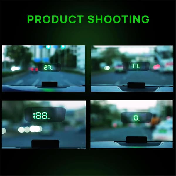 Head-up-display til bil, head-up-display til køretøj, bil-HUD, digital GPS head-up-display hastighedsmåler, USB-kabel plug and play.