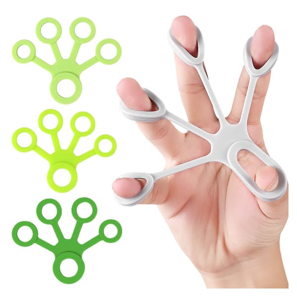 Finger Stretcher Hand Resistance Band Hand Extensor Exerciser Finger Grip Strengthener Styrketränare Gripper Set 3-Pack (Extensor)