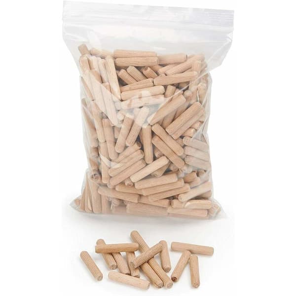 400 stk treplugger 8 mm x 40 mm - massive bøkplugger ideelle for trefræsere - egnet for borejigg/boreguide